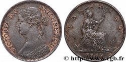 UNITED KINGDOM 1 Farthing Victoria “Bun Head” 1865 