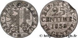 SUISSE - RÉPUBLIQUE DE GENÈVE 25 Centimes 1839 