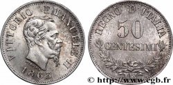 ITALY 50 Centesimi Victor Emmanuel II 1863 Milan