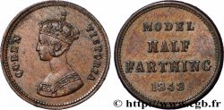 ROYAUME-UNI 1/2 Farthing Model Victoria 1848 