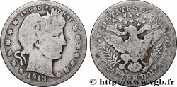 ÉTATS-UNIS D&nbsp;AMÉRIQUE 1/4 Dollar Barber 1913 Philadelphie
