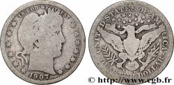ÉTATS-UNIS D&nbsp;AMÉRIQUE 1/4 Dollar Barber 1907 Denver