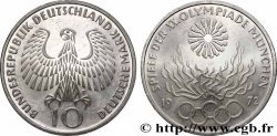 ALLEMAGNE 10 Mark XXe J.O. Munich - Flamme olympique 1972 Stuttgart