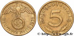 ALLEMAGNE 5 Reichspfennig 1936 Karlsruhe