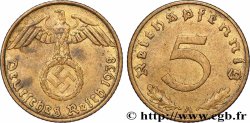 GERMANIA 5 Reichspfennig aigle surmontant une swastika 1938 Berlin