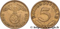 GERMANY 5 Reichspfennig 1938 Stuttgart - F
