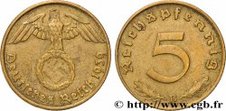 ALLEMAGNE 5 Reichspfennig aigle surmontant une swastika 1939 Vienne - B
