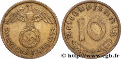 GERMANY 10 Reichspfennig aigle surmontant une swastika 1938 Berlin