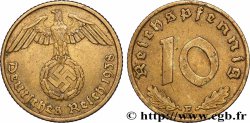 DEUTSCHLAND 10 Reichspfennig aigle surmontant une swastika 1938 Muldenhütten - E