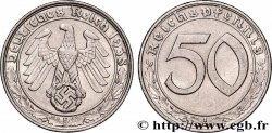 ALLEMAGNE 50 Reichspfennig aigle et svastika 1938 Muldenhütten