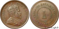 MALAISIE - ÉTABLISSEMENTS DES DÉTROITS 1 Cent Straits Settlements Edouard VII 1907  TTB+ 