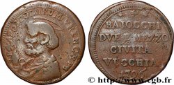 ITALIE - ÉTATS DU PAPE - PIE VI (Jean-Ange Braschi) 2 1/2 Baiocchi Civitavecchia St Pierre 1796 Civitavecchia