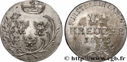 ALLEMAGNE - LEININGEN-DAGSBOURG-HARTENBOURG 6 Kreuzer Charles Frédéric Guillaume 1805 Saalfeld