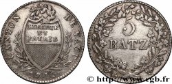 SUISSE - CANTON DE VAUD 5 Batzen 1813 