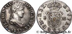 ESPAGNE 1/2 Real Ferdinand VII  1832 Séville