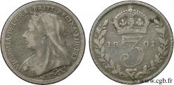UNITED KINGDOM 3 Pence Victoria 1901 