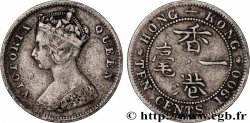 HONG KONG 10 Cents Victoria 1900 Londres