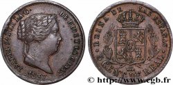 SPAIN 5 Centimos de Real Isabelle II 1857 Ségovie