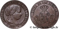 SPAIN 1 Centimo de Escudo Isabelle II 1866 Oeschger Mesdach & CO
