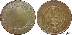 RÉPUBLIQUE DOMINICAINE 1/4 Real 1844  SUP 