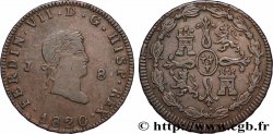 SPAIN 8 Maravedis Ferdinand VII 1820 Jubia
