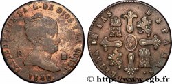 ESPAGNE 8 Maravedis Isabelle  1840 Ségovie