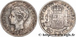 ESPAGNE 50 Centimos Alphonse XIII 3e type 1896 Madrid