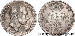 PHILIPPINES 20 Centimos de Peso Alphonse XII 1885 Manille