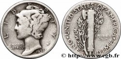 ÉTATS-UNIS D&nbsp;AMÉRIQUE 1 Dime Mercury 1936 Philadelphie
