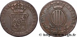 SPAIN - CATALONIA 3 Quartos frappe au nom d’Isabelle II / écu de Catalogne 1845 Catalogne