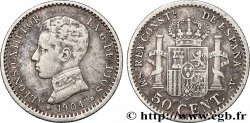 ESPAGNE 50 Centimos Alphonse XIII 1904 Madrid
