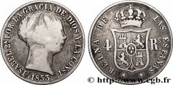 SPAIN 4 Reales  Isabelle II 1853 Séville