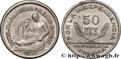 ESPAGNE 50 Centimos monnayage républicain - Santander, Palencia et Burgos 1937 Madrid