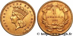 UNITED STATES OF AMERICA 1 Dollar”Indian Princess”, tête large 1861 Philadelphie
