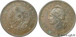 ARGENTINE 2 Centavos emblème / “Liberté” 1891 