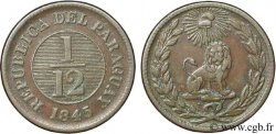 PARAGUAY 1/12 Real Lion 1845 Asuncion TTB 