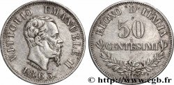 ITALIE 50 Centesimi Victor Emmanuel II 1863 Milan