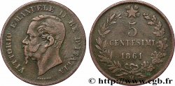 ITALIE 5 Centesimi Victor Emmanuel II 1861 Milan