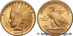 OR, PALLADIUM ET PLATINE INVESTISSEMENT 10 Dollars or &nbsp;Indian Head&nbsp;, 2e type 1908 Philadelphie