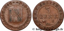 GERMANY - KINGDOM OF WESTPHALIA 3 Cent. 1812 Cassel