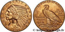ÉTATS-UNIS D&nbsp;AMÉRIQUE 5 Dollars &nbsp;Indian Head&nbsp; 1911 Philadelphie