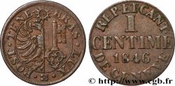 SWITZERLAND - REPUBLIC OF GENEVA 1 Centime 1846 