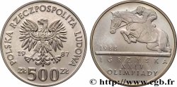 POLAND 500 Zlotych Pr oof XXIVe Olympiades - équitation 1987 Varsovie