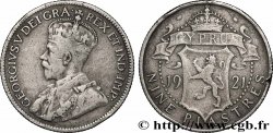 CHYPRE 9 Piastres Georges V / armes couronnée 1921 