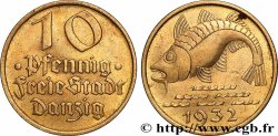 DANZIG (Free City of) 10 Pfennig poisson 1932 Berlin