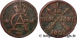 SUÈDE 1/12 Skilling Gustave IV Adolphe 1805 