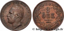 SUÈDE 2 Ore Charles XV 1864 