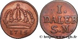 SWEDEN 1 Daler Couronne au nom de Charles XII 1715 