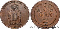 SWEDEN 5 Ore Oscar II 1884 