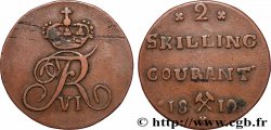 NORWAY 2 Skilling Frédéric VI 1810 Kongsberg